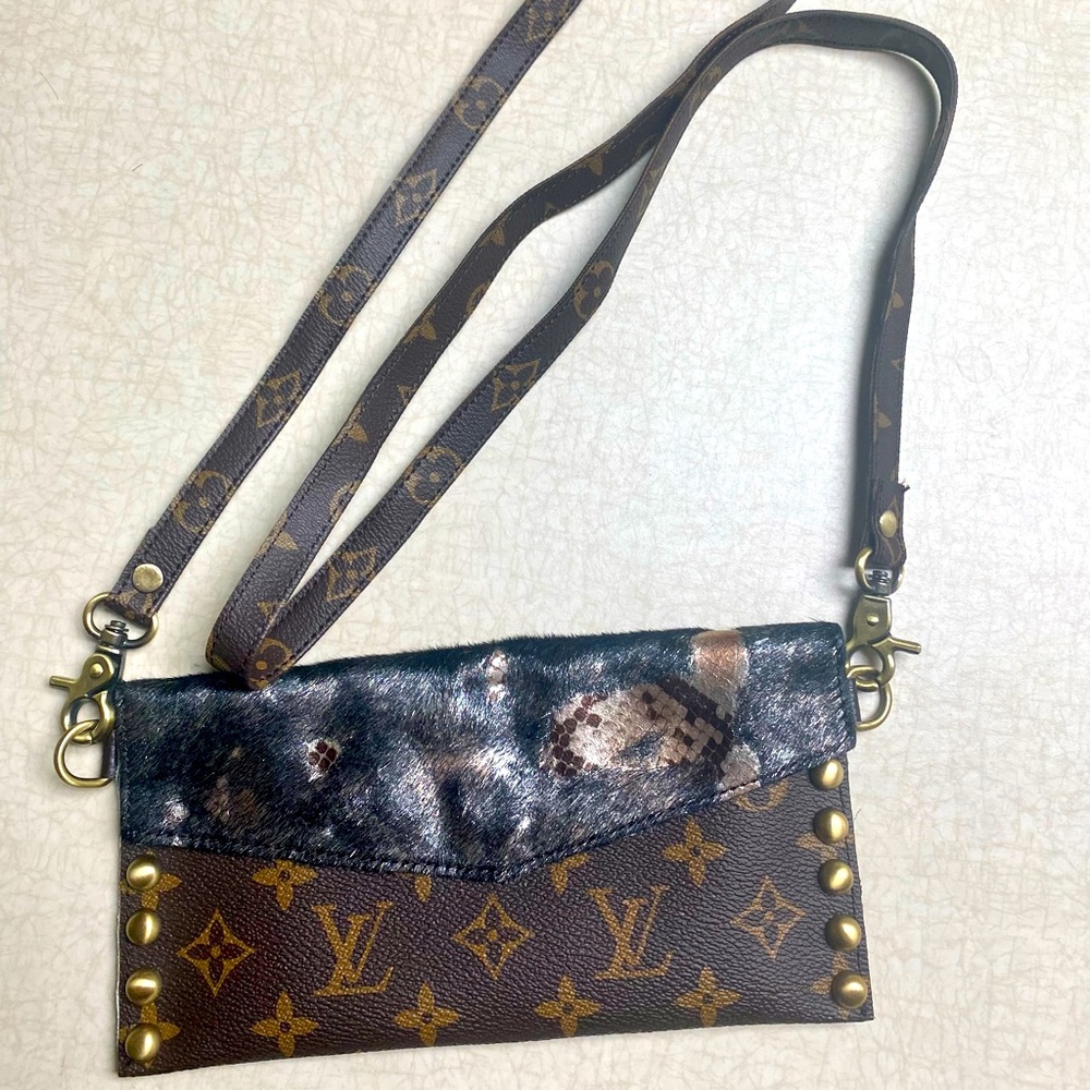 lLV upcycled crossbody